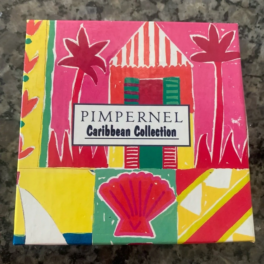 Vtg Pimpernel Caribbean Collection Set of 4 Coasters Cayman Islands